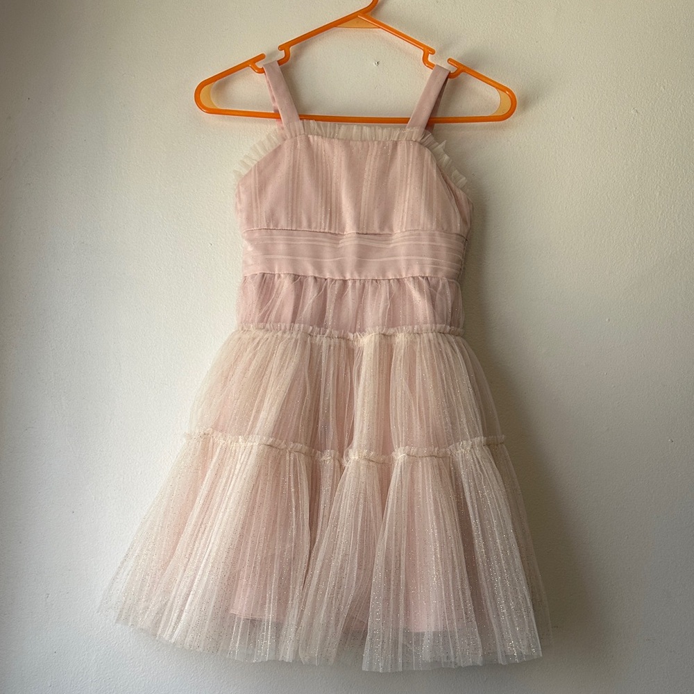 Rare Editions Blush Tulle Dress
